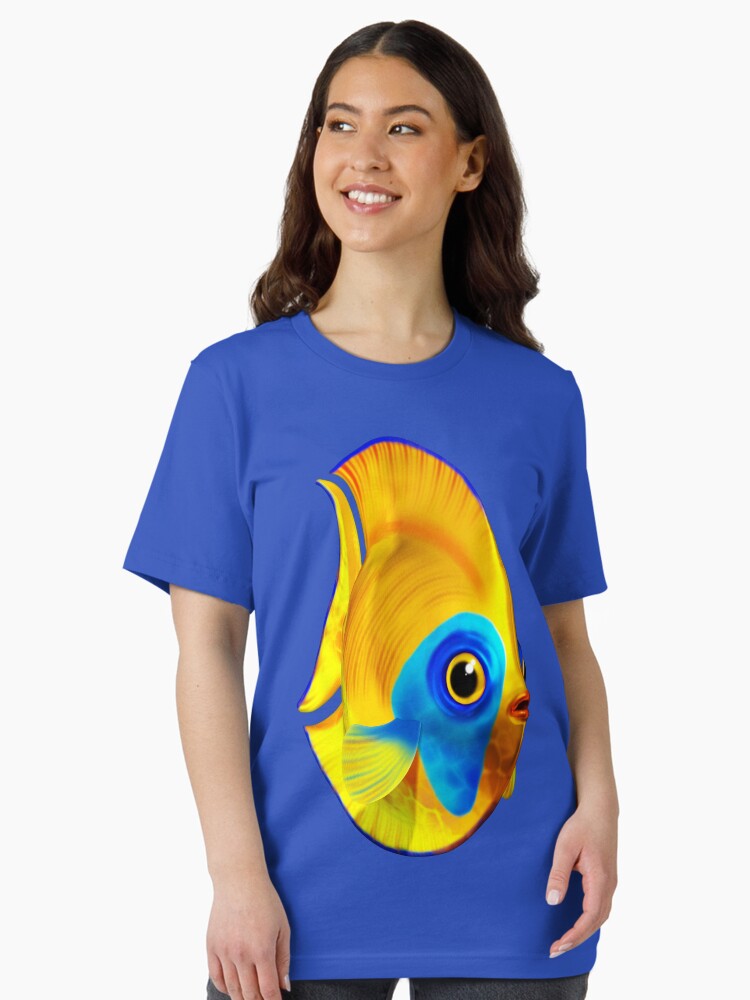 Thumbnail 2 of 7, Essential T-Shirt, Tropical Fish on Clear Ocean Water 3D designed and sold by BluedarkArt.