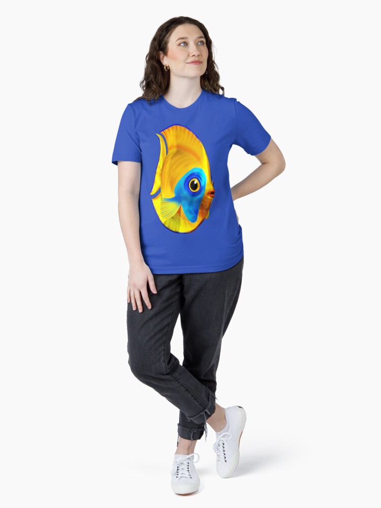 Thumbnail 4 of 7, Essential T-Shirt, Tropical Fish on Clear Ocean Water 3D designed and sold by BluedarkArt.