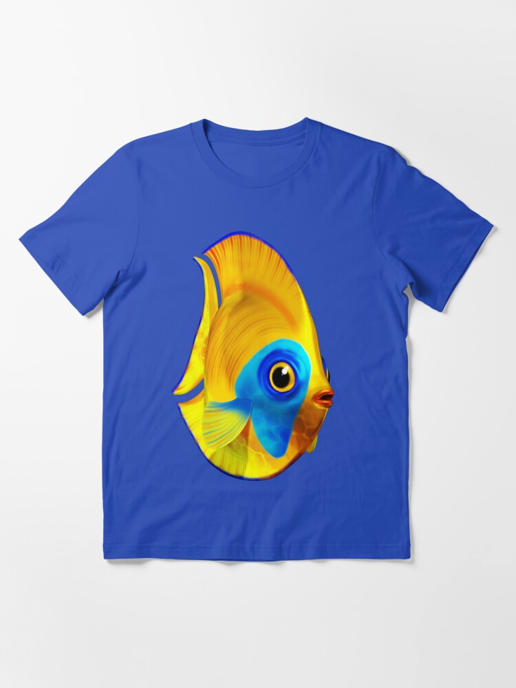 Thumbnail 3 of 7, Essential T-Shirt, Tropical Fish on Clear Ocean Water 3D designed and sold by BluedarkArt.