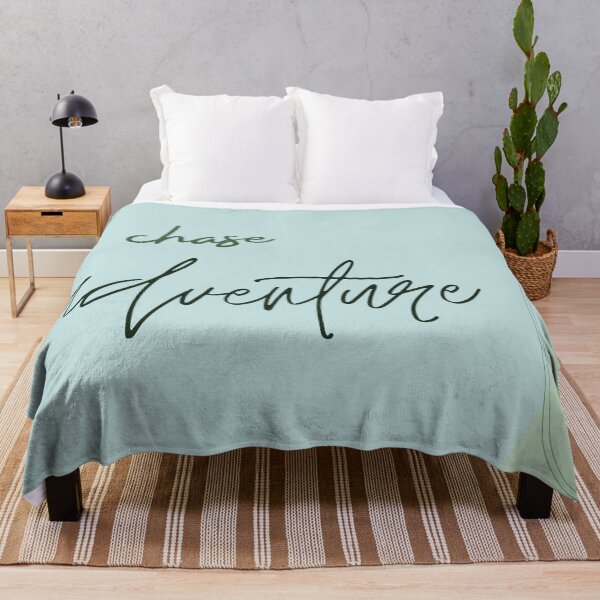Item preview, Teal and blue pastel outline adventure quote designed and sold by RRdesigned.