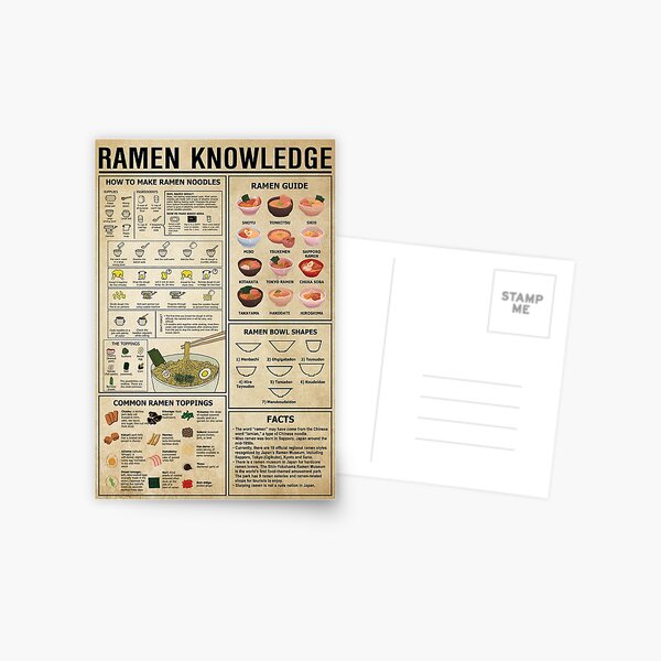Connaissance des ramen, amateur de ramen, amateur de cuisine japonaise Carte postale