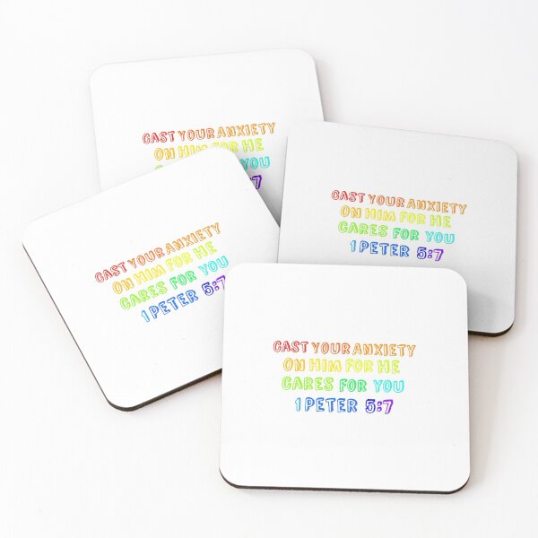 Item preview, 1 Peter 5:7 rainbow design  designed and sold by Lovethatsticks.