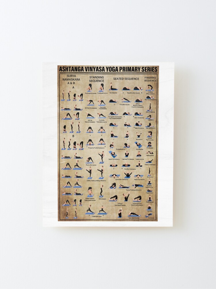 Ashtanga vinyasa yoga primary series Mounted Print for Sale by  Cisnerosf97