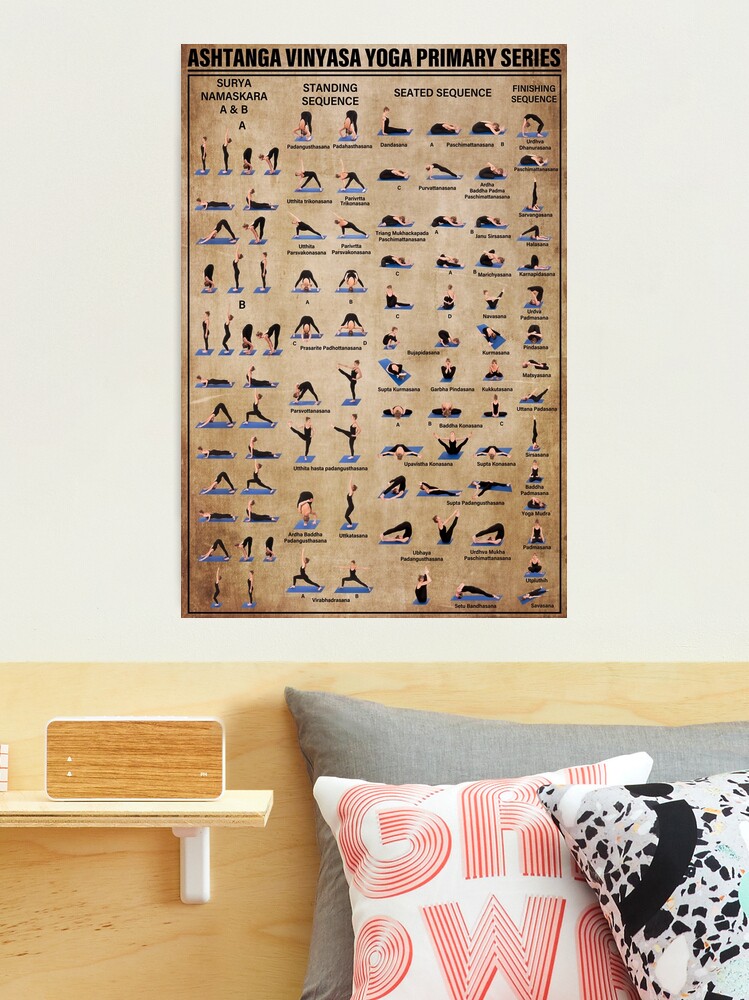  Yoga Wall Art Framed Print Ashtanga Vinyasa Yoga