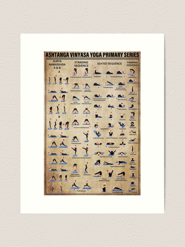 Ashtanga vinyasa yoga primary series | Photographic Print
