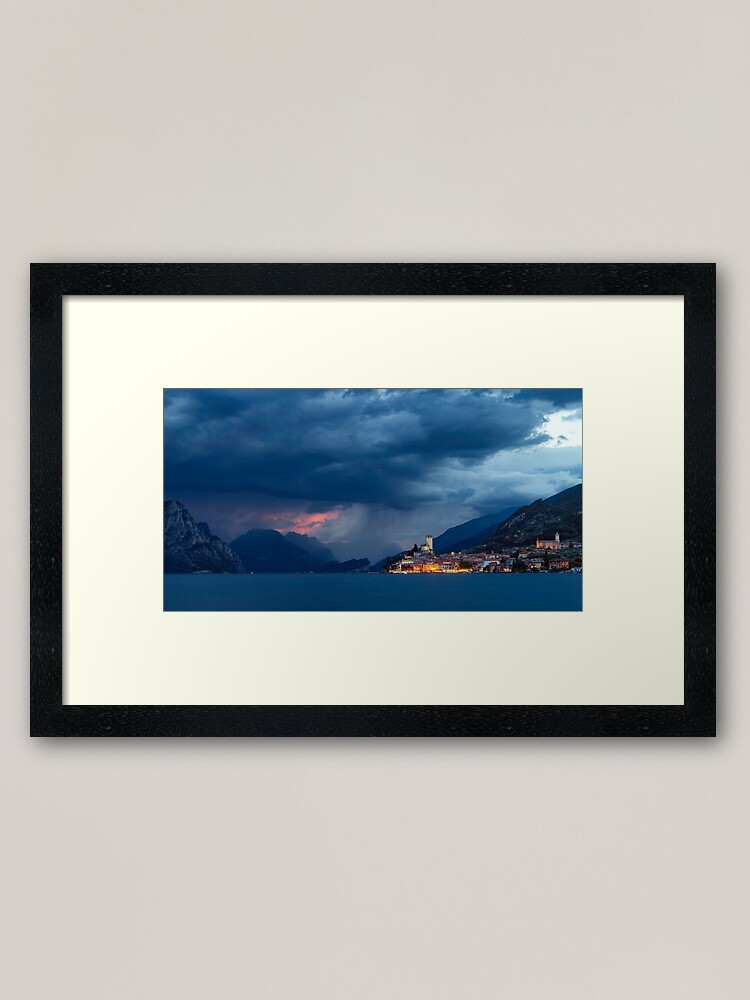 Thumbnail 1 of 7, Framed Art Print, When night falls designed and sold by ticeru.