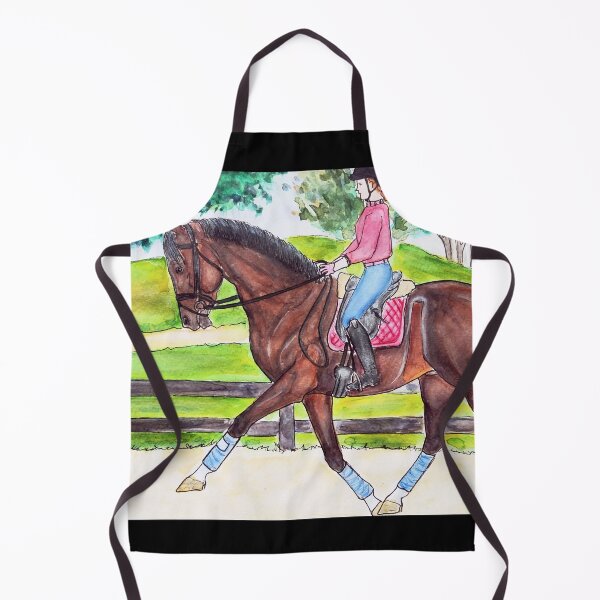 Item preview, Dressage training watercolor painting designed and sold by horseaddicted.