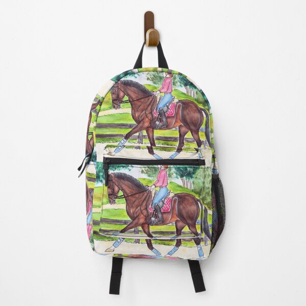 Item preview, Dressage training watercolor painting designed and sold by horseaddicted.