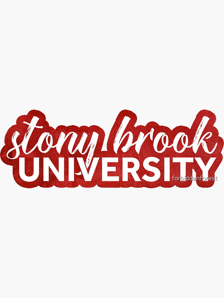 "Stony Brook University Watercolor" Sticker by forbiddenforest | Redbubble