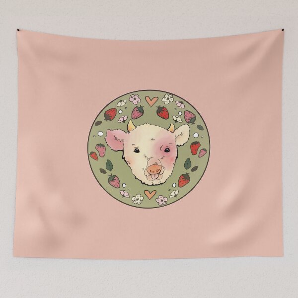 Item preview, strawberry cow designed and sold by GarbageSalt.