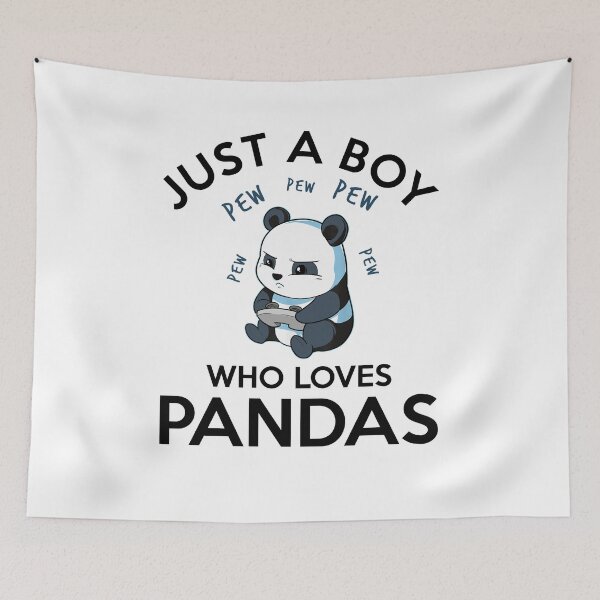 Item preview, Panda Just A Boy Who Love Pandas - Funny Best Gift Ideas For Panda Lovers Boy Fathers Day Birthday designed and sold by NDTStore.