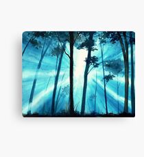 Forest sunrays Canvas Print
