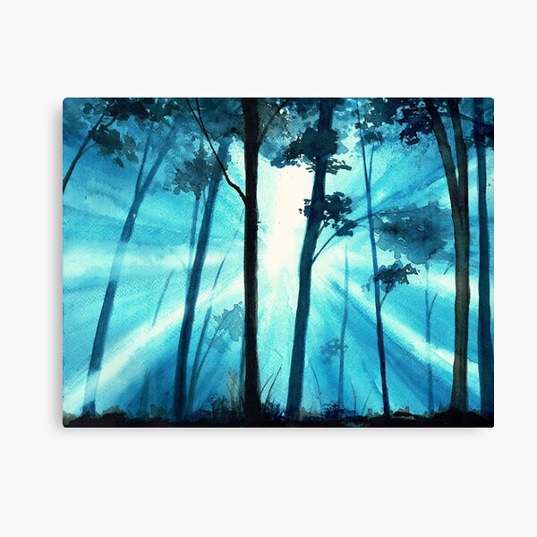 Forest sunrays Canvas Print