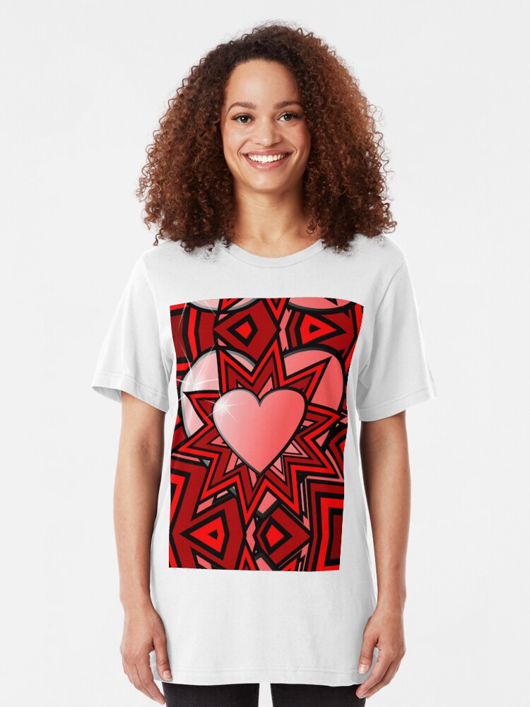t shirt with a heart with eyes