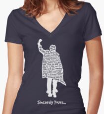 The Breakfast Club - Sincerely Yours - White Women's Fitted V-Neck T-Shirt
