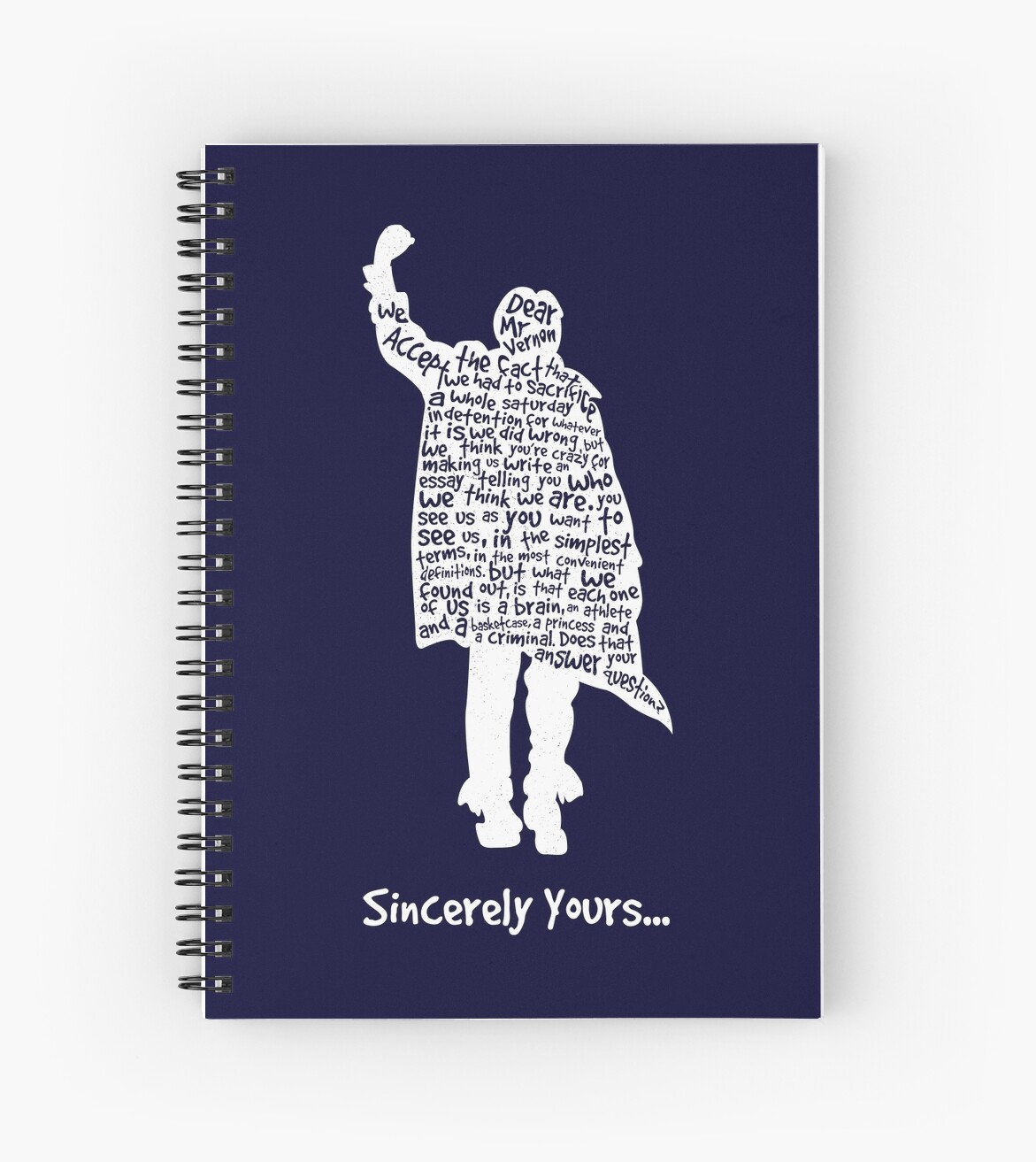 The Breakfast Club Sincerely Yours White Spiral Notebooks By The Breakfast Club Sincerely Yours White