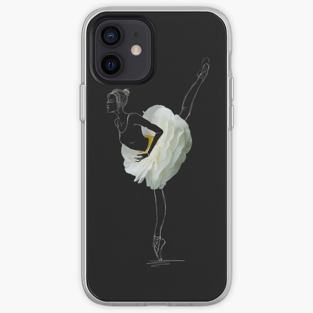 Ballerina in white flower skirt iPhone Case & Cover