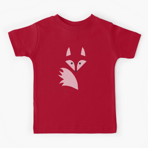 Geometric Fabulous Fox With Big Bushy Tail Kids Boys Girls T-Shirt