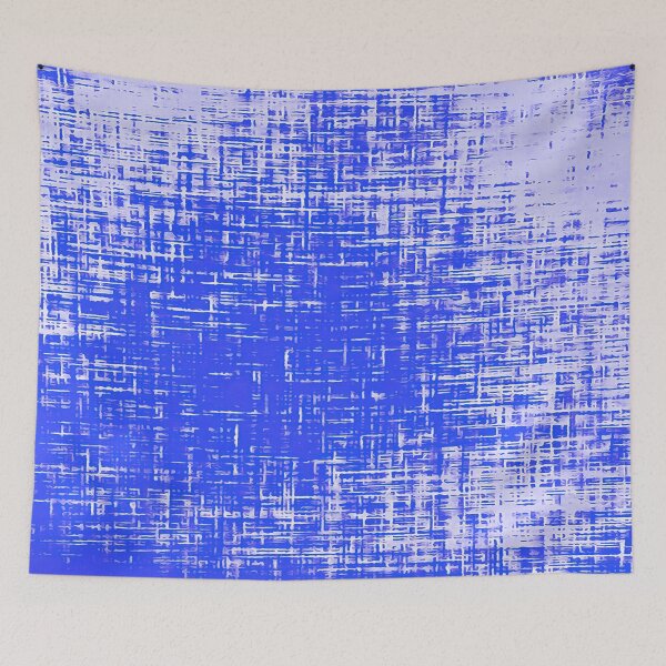 Item preview, Distressed Blue Lines On Pale Grey Background Abstract Art designed and sold by taiche.