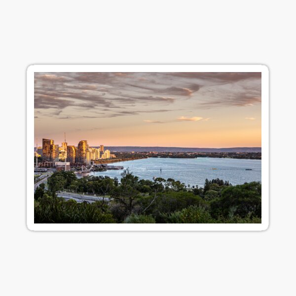 Item preview, Golden Hour Sunset of Perth City Skyline, Western Australia designed and sold by wt9bind.