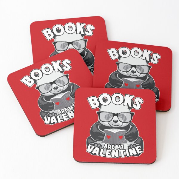 Item preview, Books Are My Valentine Cute Bookish Panda Bear Book Reader designed and sold by GrandeDuc.