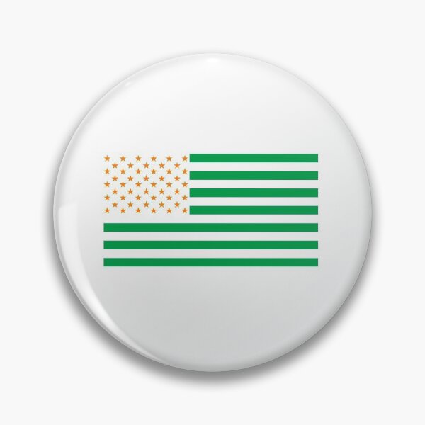 Item preview, Bandera americana verde-naranja del día de San Patricio designed and sold by LolasTees.