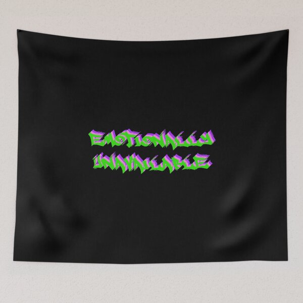 Item preview, Emotionally Unavailable Only Graffiti Text Multicolor 7 designed and sold by everything4eva.