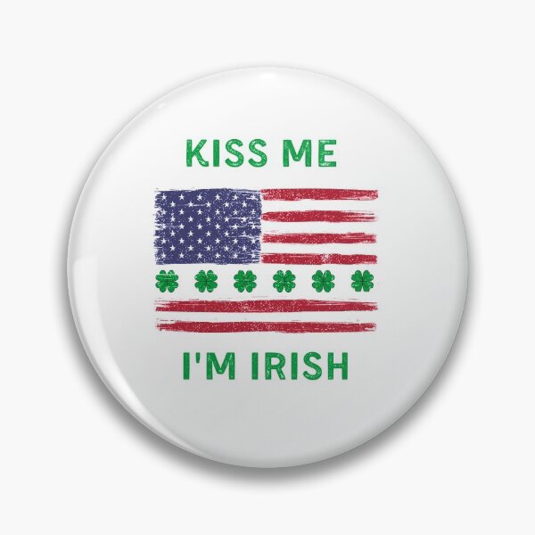 Item preview, Distressed Kiss me I'm Irish - St. Patrick's Day American Flag designed and sold by LolasTees.
