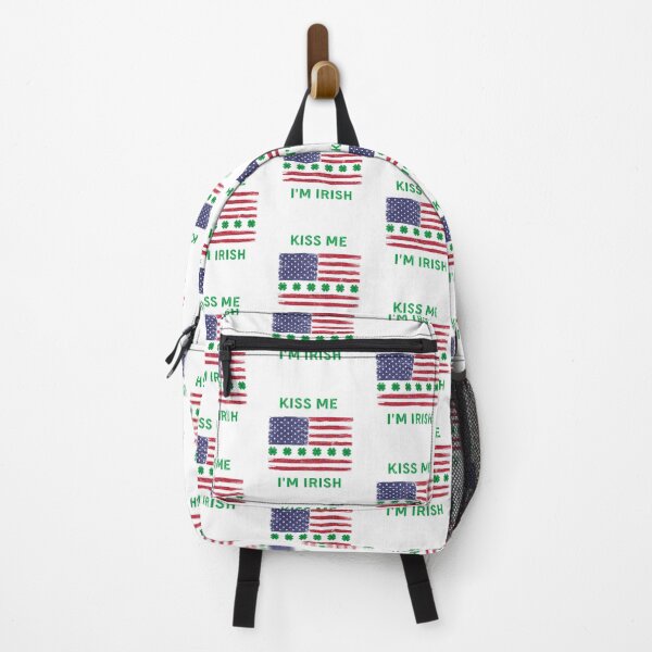 Item preview, Distressed Kiss me I'm Irish - St. Patrick's Day American Flag designed and sold by LolasTees.