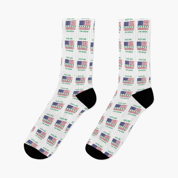 Item preview, Distressed Kiss me I'm Irish - St. Patrick's Day American Flag designed and sold by LolasTees.
