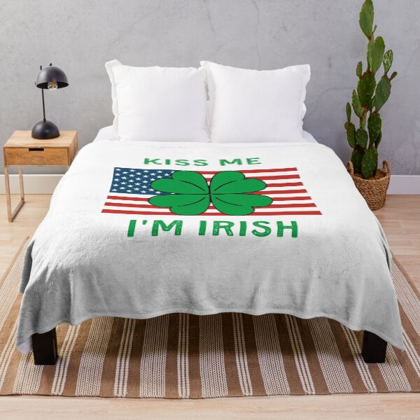 Item preview, Kiss me I'm Irish - St. Patrick's Day American Flag designed and sold by LolasTees.
