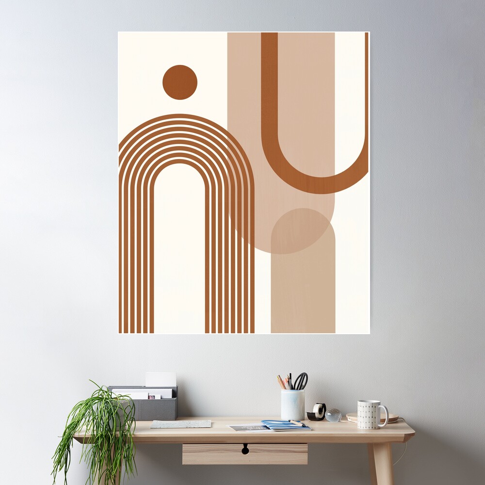 Mid century modern rainbow Poster for Sale by mysticminimals