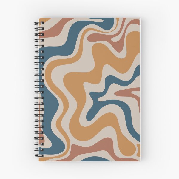 Item preview, Liquid Swirl Abstract Pattern in Ochre Blue Clay Taupe designed and sold by kierkegaard.