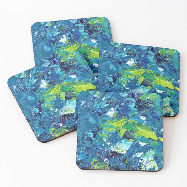 Item preview, dark blue crystal water painting pattern designed and sold by anzus13carlett.