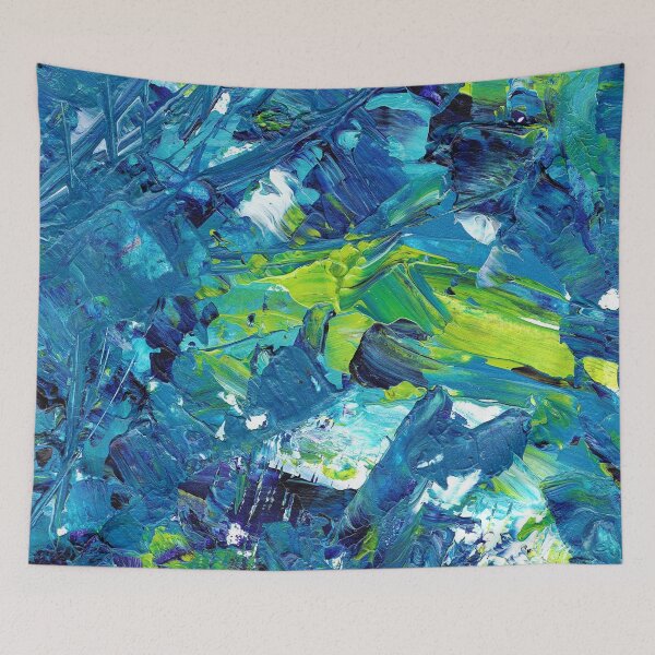 Item preview, dark blue crystal water painting pattern designed and sold by anzus13carlett.