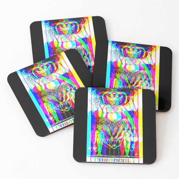 Item preview, Trippy Hallucinogenic Lucifer Devil Tarot Glitch Art  designed and sold by BrooklynCaveman.