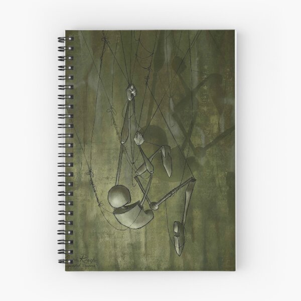 Item preview, Puppet Climbing, Creepy Puppet Painting designed and sold by SuspendedDreams.