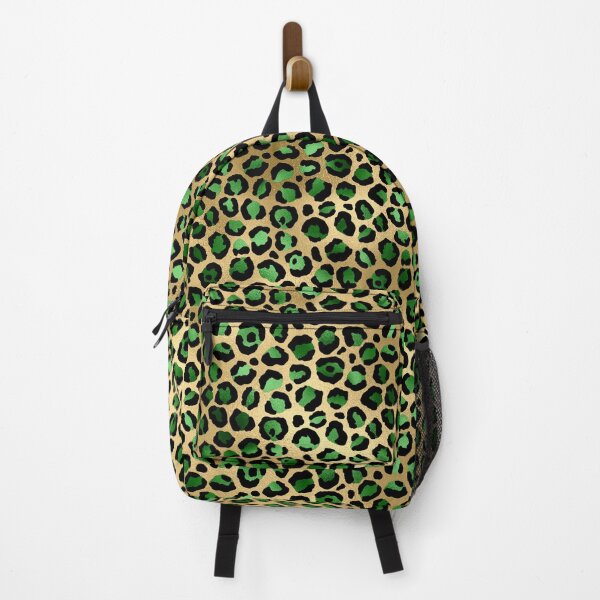 Item preview, Emerald with Gold Background Leopard Print designed and sold by JamSafariArt.