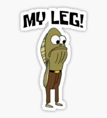 Pegatina Fred The Fish: ¡Mi pierna! - Bob Esponja