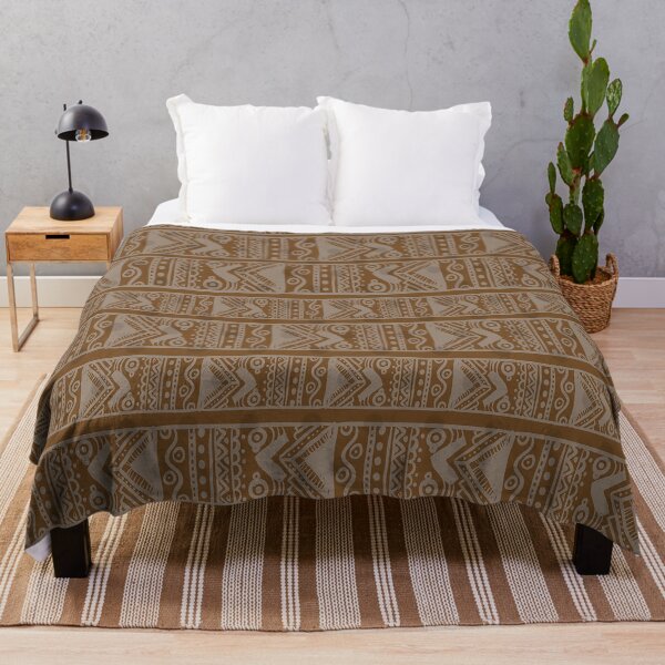 Item preview, brown geometric african pattern designed and sold by project-gallery.