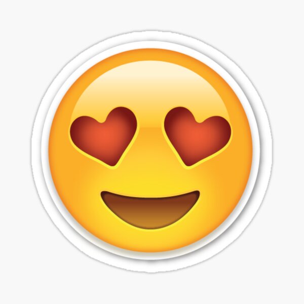 Sticker Herz Augen Emoji Redbubble