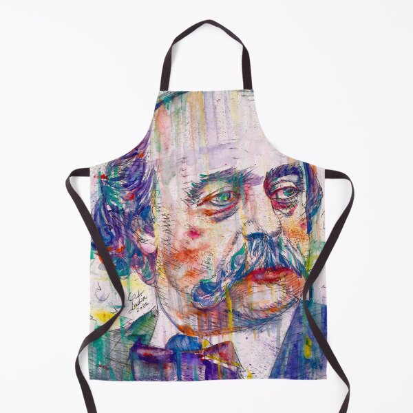 Item preview, GUSTAVE FLAUBERT watercolor portrait .1 designed and sold by lautir.