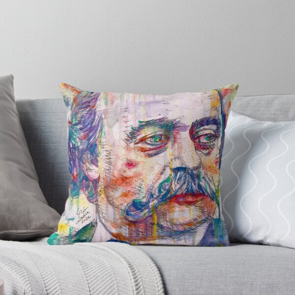 Item preview, GUSTAVE FLAUBERT watercolor portrait .1 designed and sold by lautir.