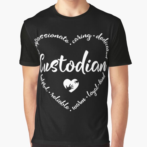 Custodian heart design for a janitor Graphic T-Shirt