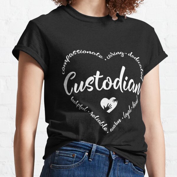 Custodian heart design for a janitor Classic T-Shirt