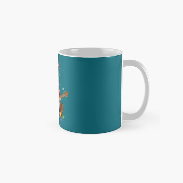 Funny Gnome Christmas Peace Ukulele Hippy Lifestyle Classic Mug