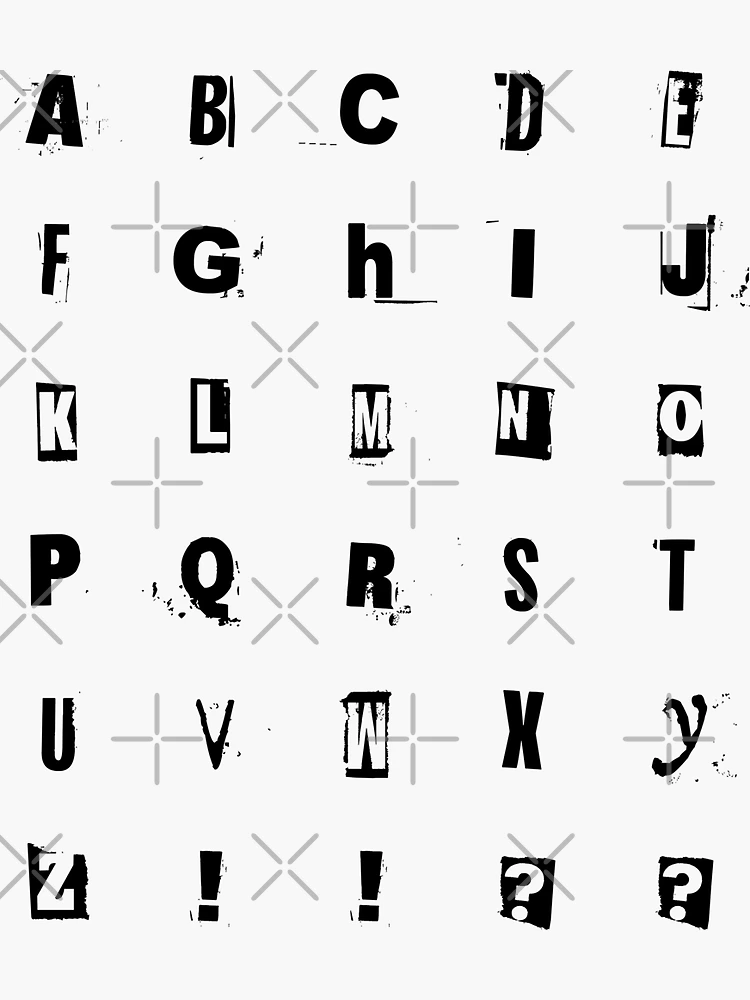 cut out magazine alphabet sticker pack journal newspaper Sticker