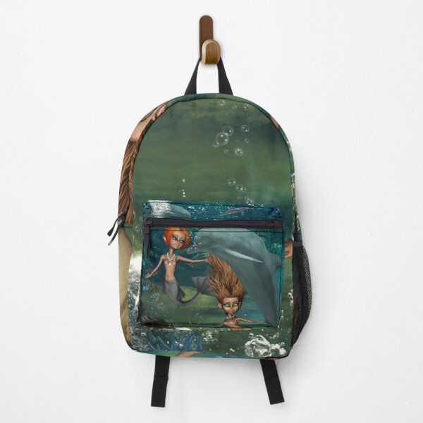 Item preview, Little mermaids playing with a dolphin designed and sold by nicky2342.
