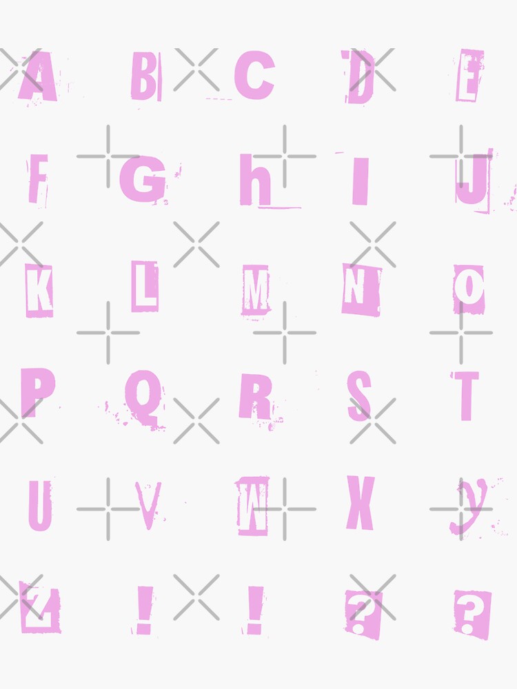 Pink Mini Alphabet Letter Stickers - (1,226 pcs) –