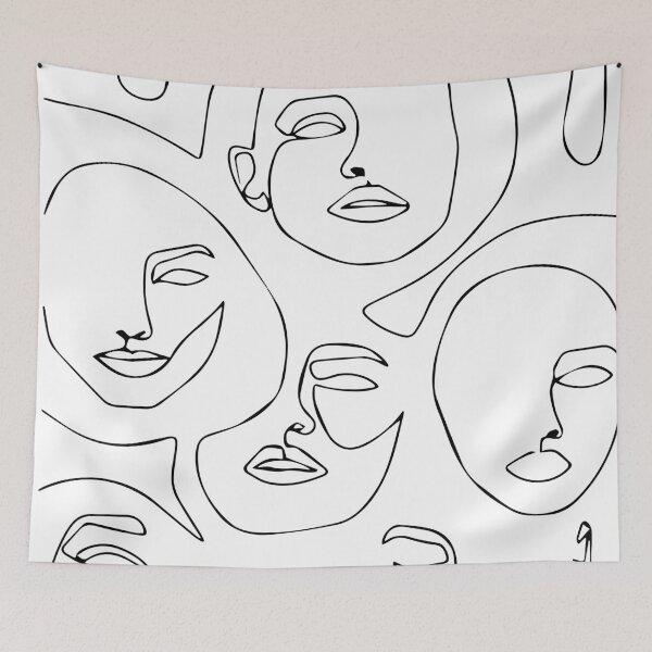 Item preview, Minimal Line Art Work | Faces  designed and sold by innexciumtab.